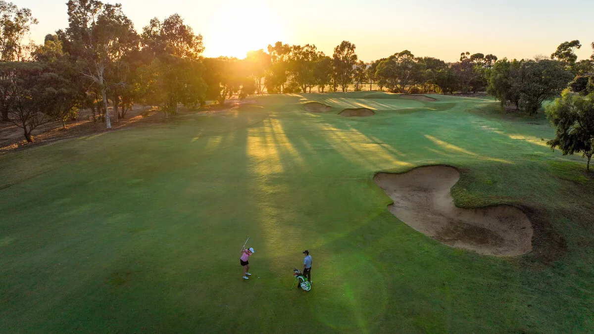 On the golf course 