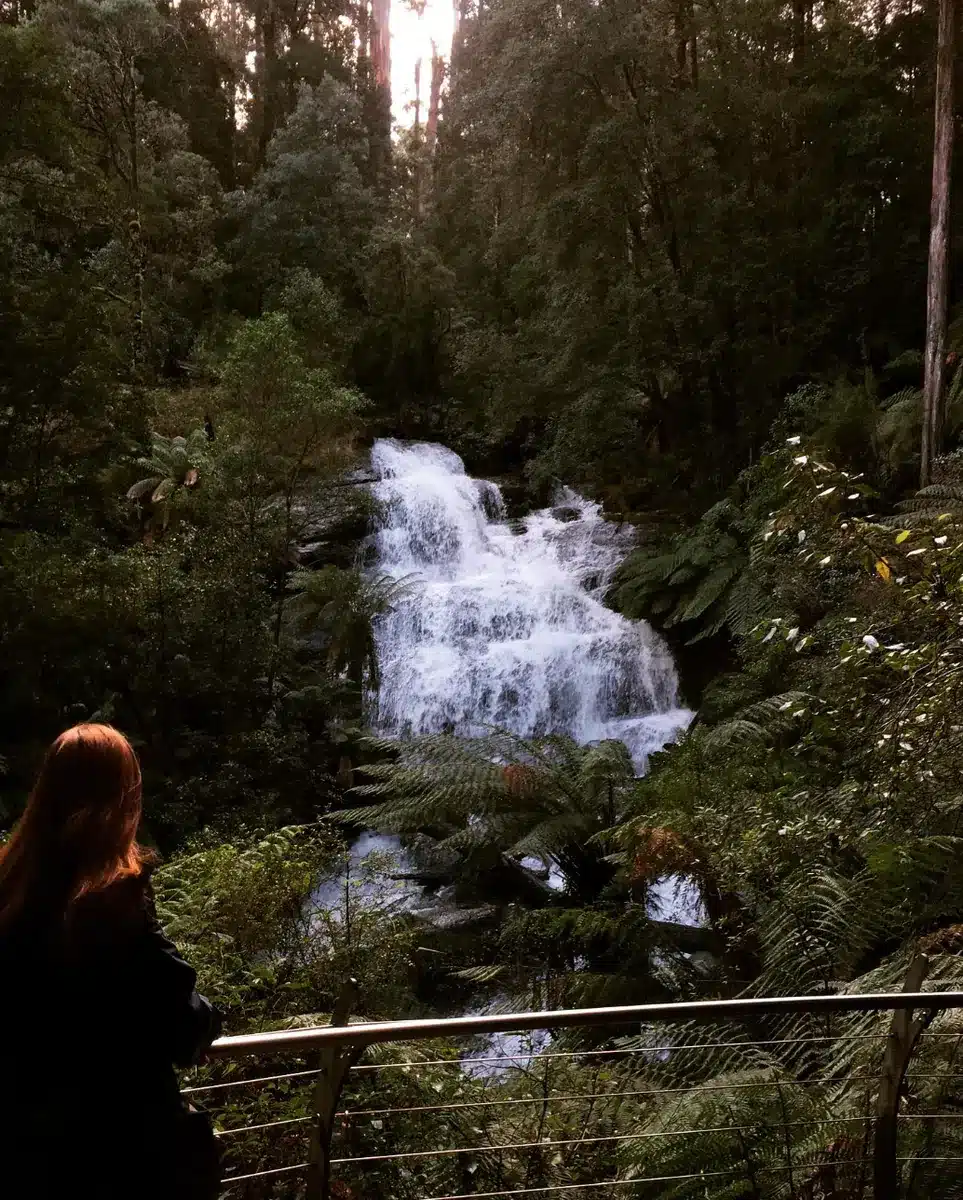 To avoid the crowds, visit Triplet Falls