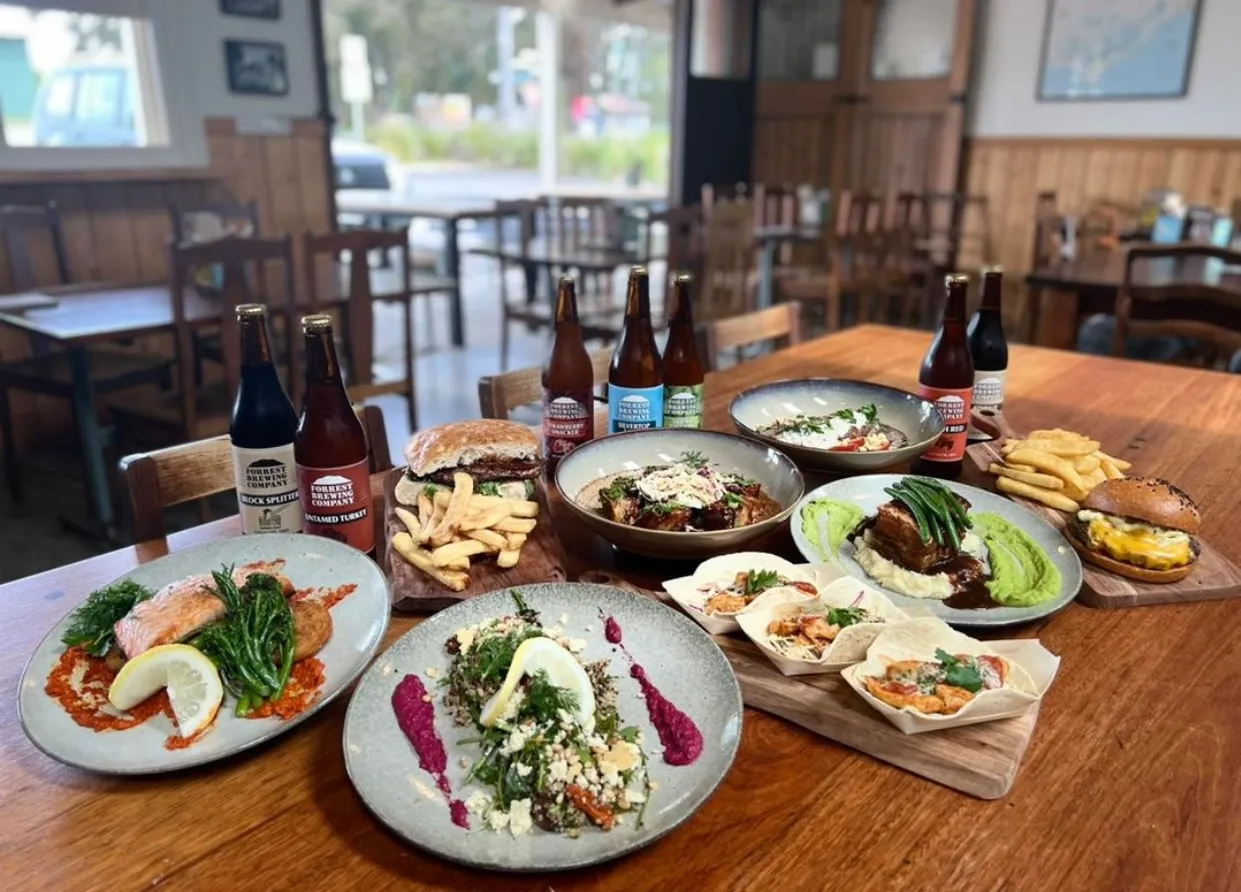 You can have a meal at the Forrest Brewery